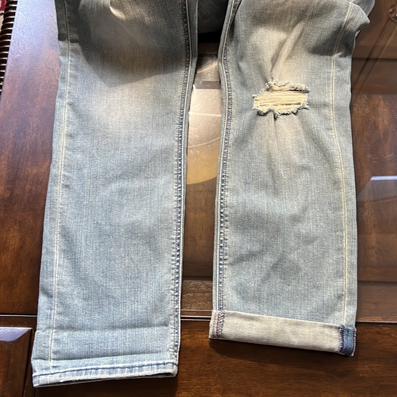 JEN7 by 7 for All Mankind Destruction Detail Roll Up Hem Slim Boyfriend Jeans - Picture 11 of 15